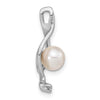 Gold Polished Diamond and Pearl Pendants