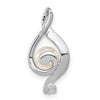 Gold Polished Diamond and Pearl Pendants