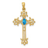 Oval Gemstone Cross Pendants
