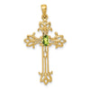 Oval Gemstone Cross Pendants