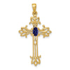 Oval Gemstone Cross Pendants