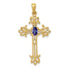 Oval Gemstone Cross Pendants