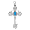 Oval Gemstone Cross Pendants