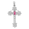 Oval Gemstone Cross Pendants