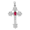 Oval Gemstone Cross Pendants