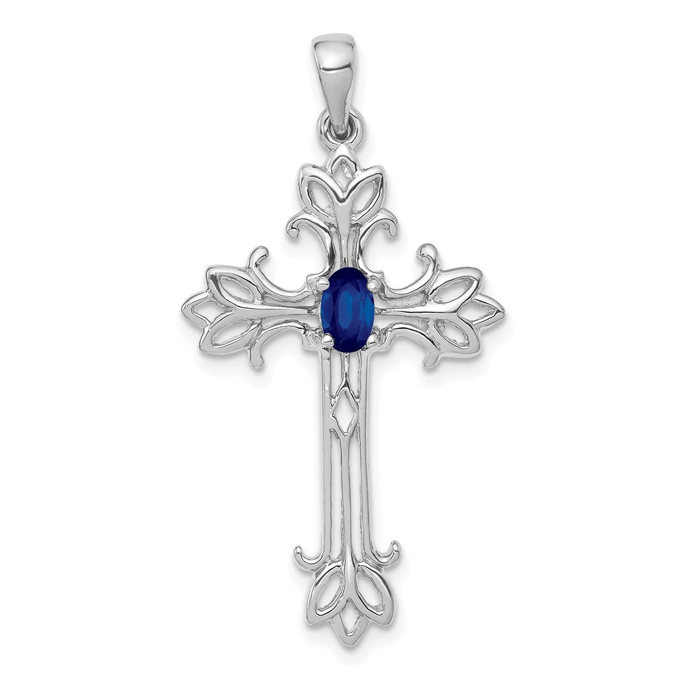 Oval Gemstone Cross Pendants