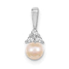 Gold Polished Diamond and Pearl Pendants