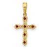 Madi K® Gold Cross Birthstone Pendants