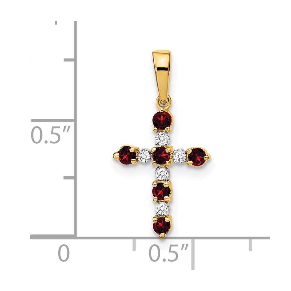 Madi K® Gold Cross Birthstone Pendants