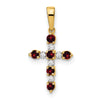 Madi K® Gold Cross Birthstone Pendants