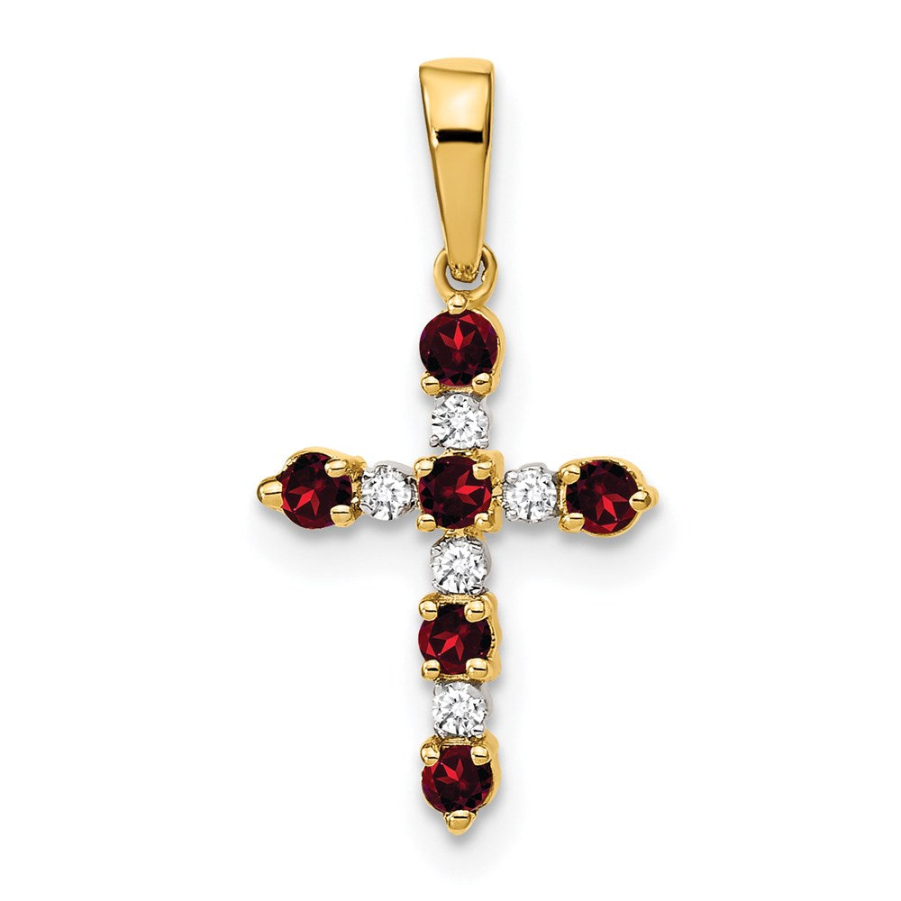 Madi K® Gold Cross Birthstone Pendants