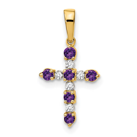 Madi K® Gold Cross Birthstone Pendants