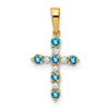Madi K® Gold Cross Birthstone Pendants