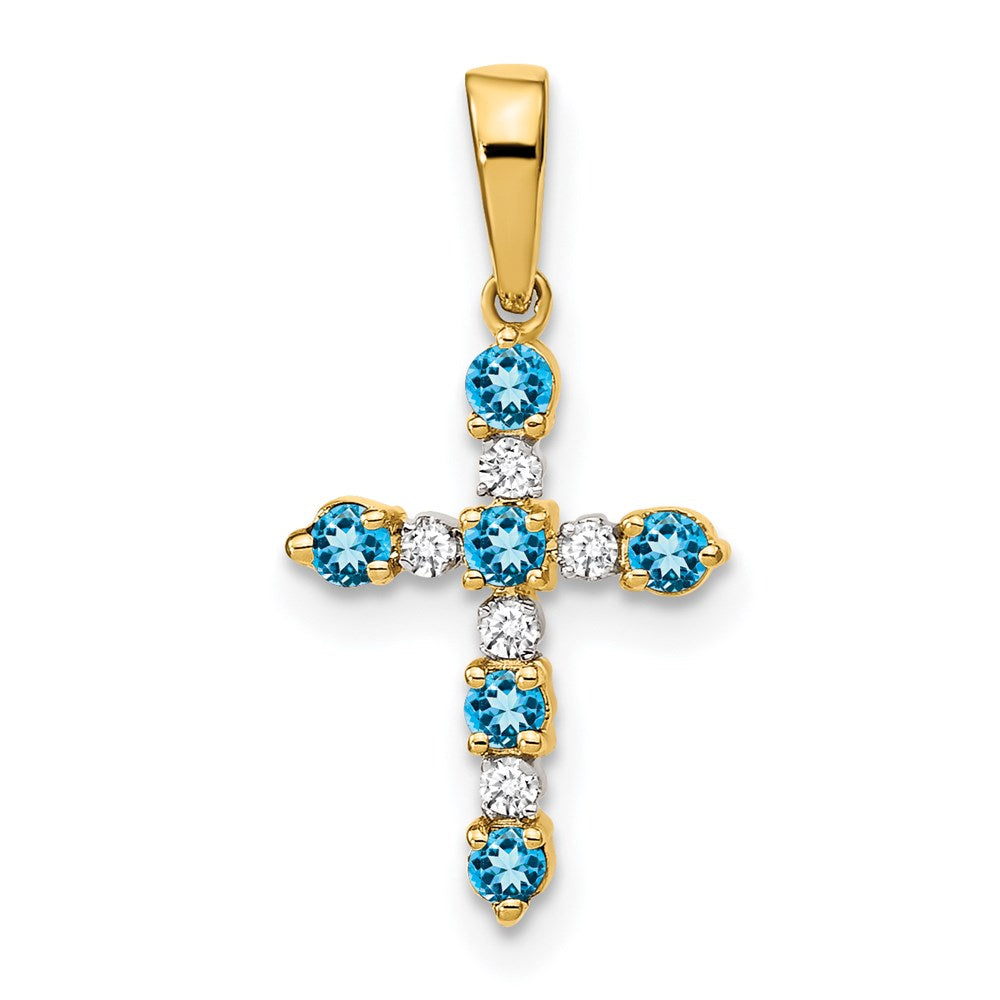 Madi K® Gold Cross Birthstone Pendants