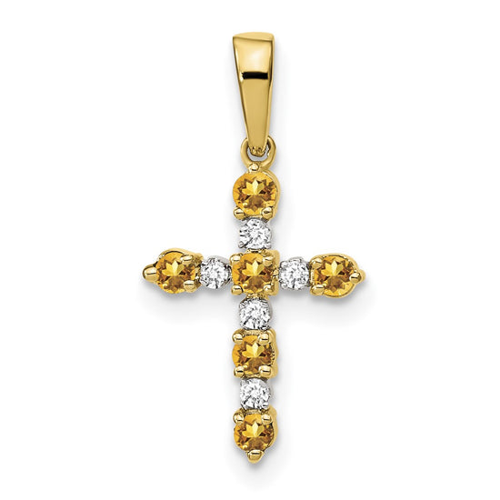 Madi K® Gold Cross Birthstone Pendants