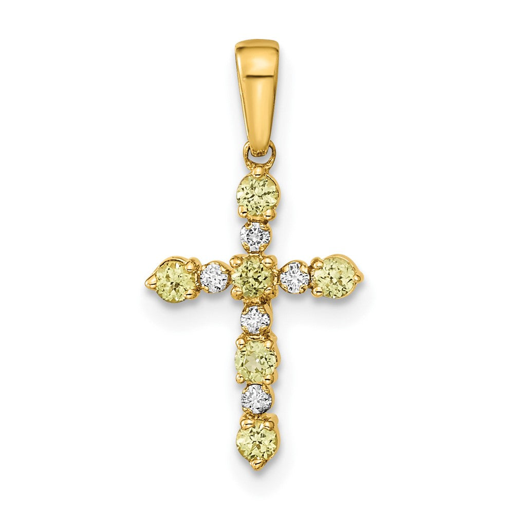 Madi K® Gold Cross Birthstone Pendants
