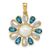 Gold Polished Gemstone and Pearl Pendants