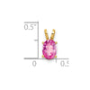 14k 7x5mm Oval Pink Sapphire pendant