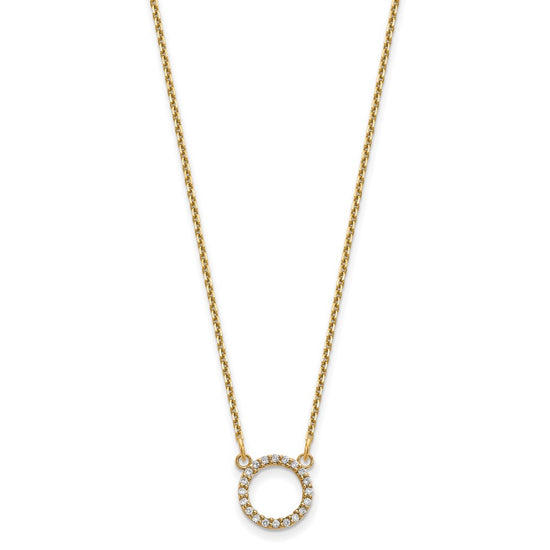 Diamond Open Circle Necklaces