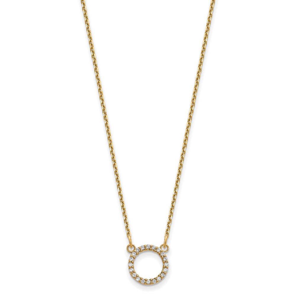 Diamond Open Circle Necklaces
