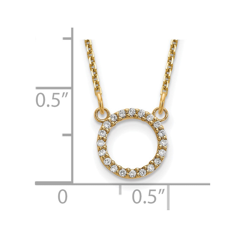 Diamond Open Circle Necklaces