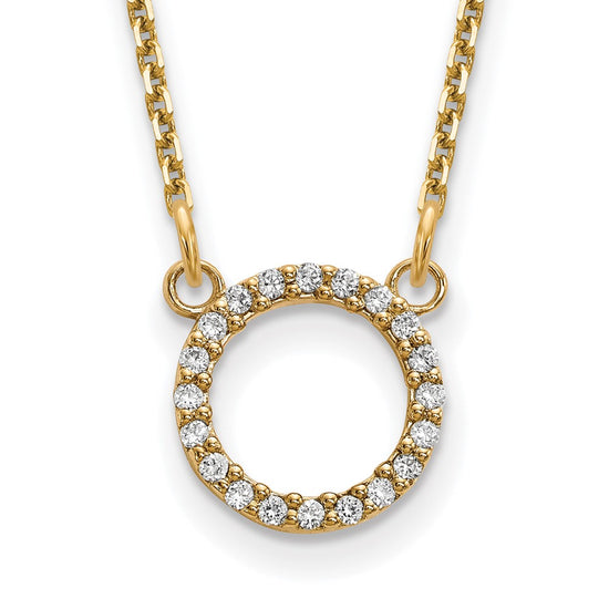 Diamond Open Circle Necklaces