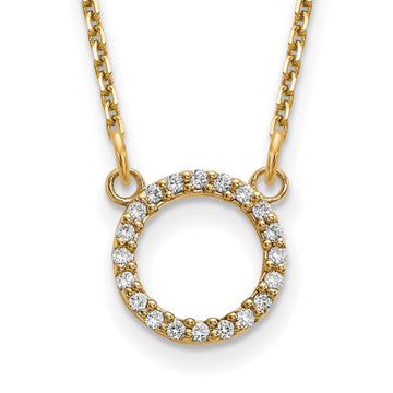 Diamond Open Circle Necklaces