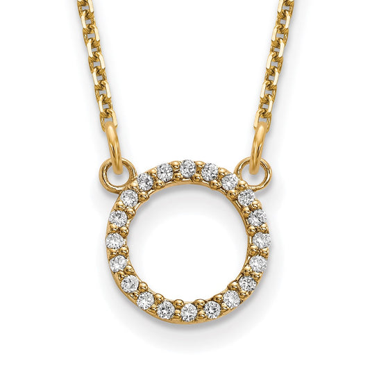 Diamond Open Circle Necklaces