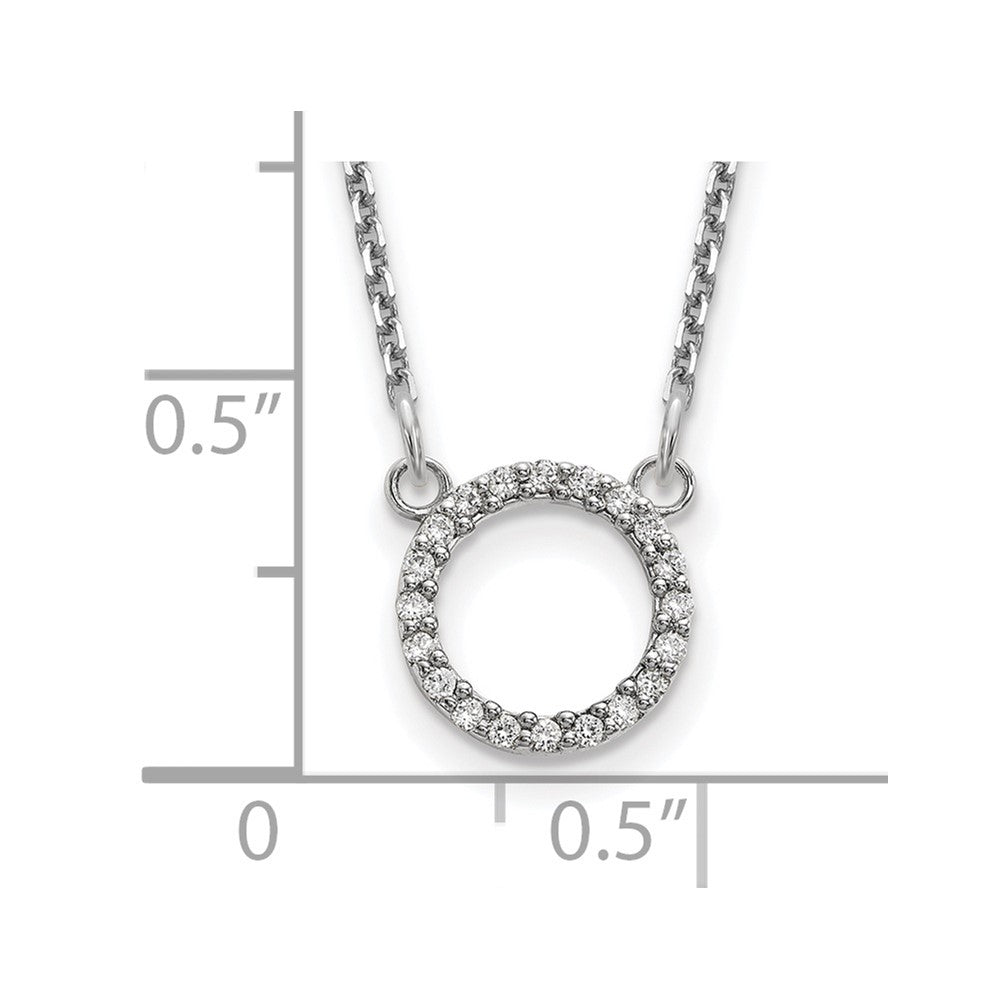 Diamond Open Circle Necklaces
