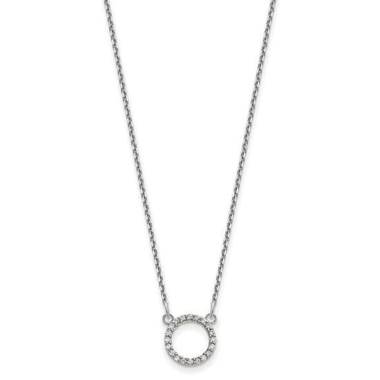 Diamond Open Circle Necklaces