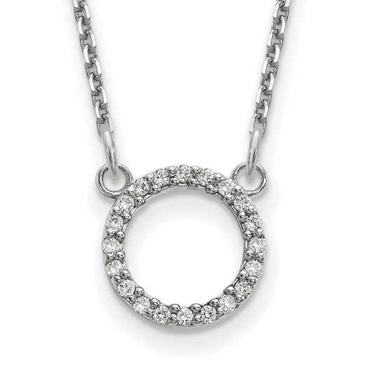 Diamond Open Circle Necklaces
