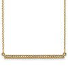 14k Polished 1/8 carat Diamond Bar 18 inch Necklace