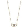 Gold Diamond and Sapphire Evil Eye Necklace
