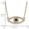 Gold Diamond and Sapphire Evil Eye Necklace