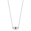 Gold Diamond and Sapphire Evil Eye Necklace