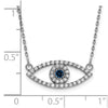 Gold Diamond and Sapphire Evil Eye Necklace