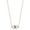 Gold Diamond and Sapphire Evil Eye Necklace
