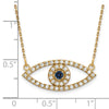 Gold Diamond and Sapphire Evil Eye Necklace