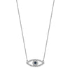 Gold Diamond and Sapphire Evil Eye Necklace