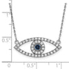 Gold Diamond and Sapphire Evil Eye Necklace