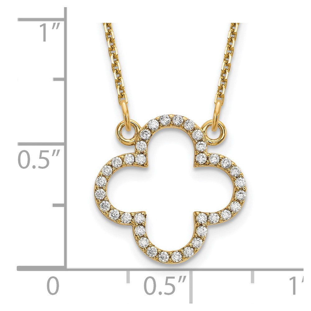 Diamond Quatrefoil Design Necklaces