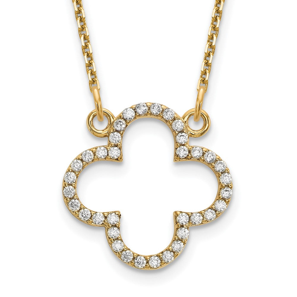Diamond Quatrefoil Design Necklaces
