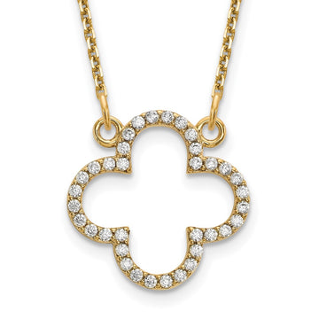 Diamond Quatrefoil Design Necklaces
