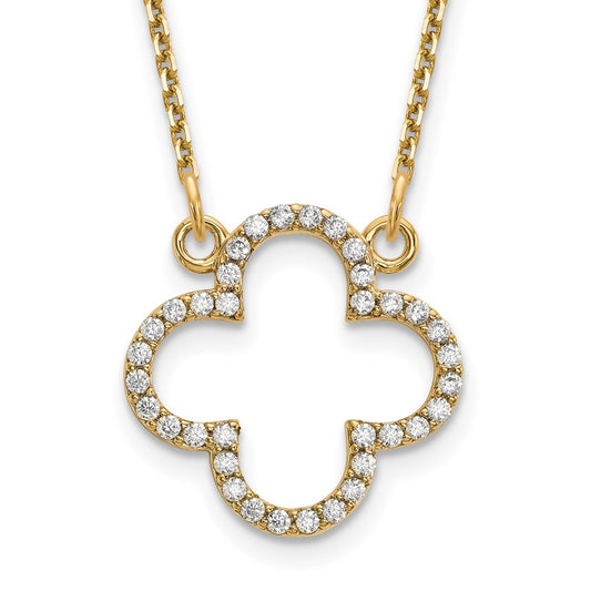 Diamond Quatrefoil Design Necklaces