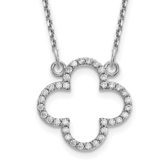 Diamond Quatrefoil Design Necklaces