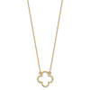 14k Polished Open Quatrefoil Design 18 inch Necklace