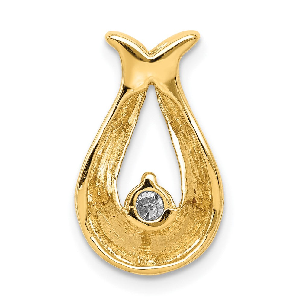 Gold Polished Diamond Slide Pendants