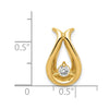 Gold Polished Diamond Slide Pendants