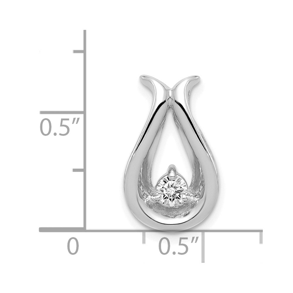 Gold Polished Diamond Slide Pendants