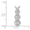 Gold Polished Diamond Slide Pendants